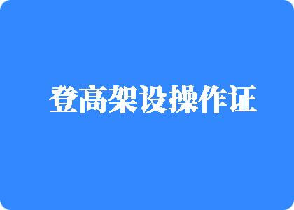 靠逼骚刺激视频登高架设操作证